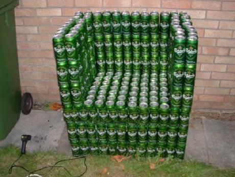An Armchair Made From Recycled Beer Cans