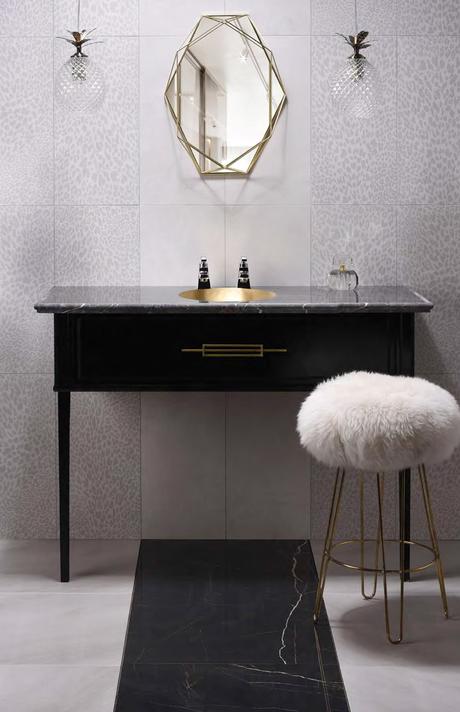 Leopard print tiles - how fabulous, and so on trend but discreet enough to have longevity. By Original Style Tiles