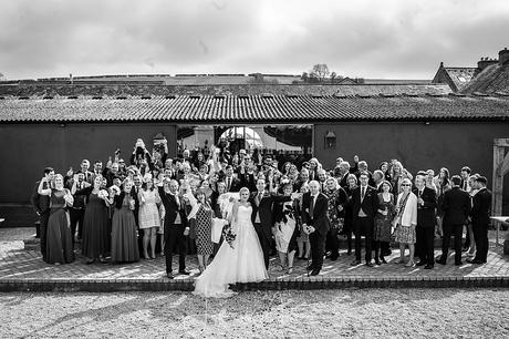 Wedding party group shot