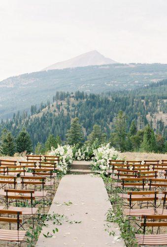 rustic wedding venues mountain wedding aisle O Malley Photographers