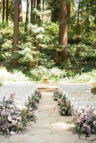 rustic wedding venues garden aisle Taralynn Lawton Photography