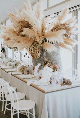 wedding dried flowers decor table decor the barefoot photographer