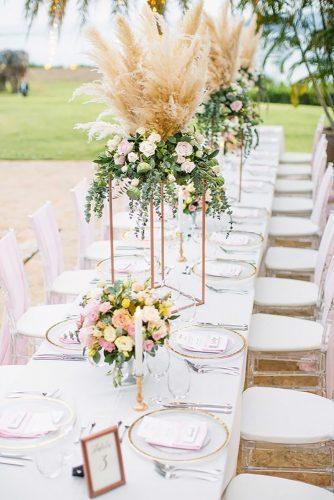 wedding dried flowers decor higt centerpiece Darinimages