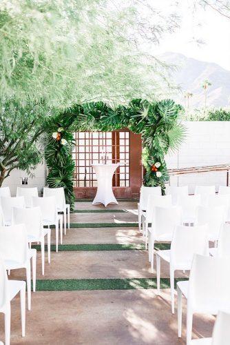 tropical wedding decor wedding aisle Cavin Elizabeth Photography