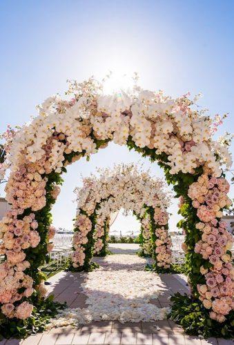 luxury wedding decor ideas flower arch Lin And Jirsa Photography
