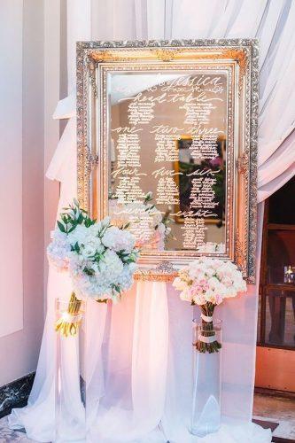 luxury wedding decor ideas mirror sign Blush Wedding Photography