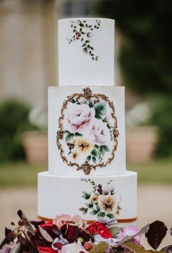 handpainted wedding cakes elegant wedding cake newforeststudio
