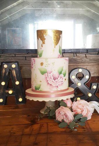handpainted wedding cakes small cake with gold emilyhankinscakes