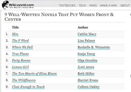 Lemon Girl is 6th in the Wiki list of well-written novels about women!