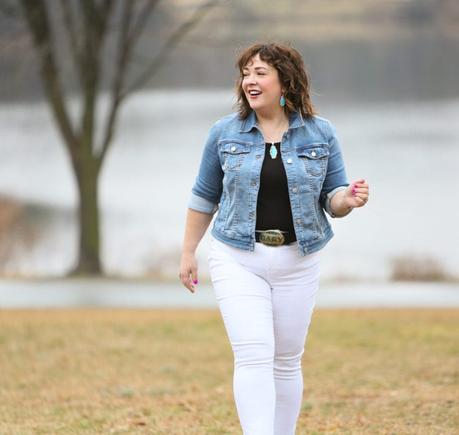 What I Wore: Turquoise with Denim and White