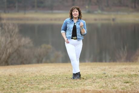 What I Wore: Turquoise with Denim and White