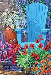 Image: Toland Home Garden Adirondack Arrangement 28 x 40 Inch Decorative Spring Summer Flower Floral House Flag