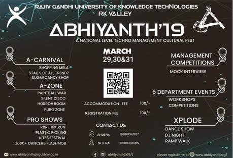 RGUKT – Techno Management Cultural Fest – Abhiyanth – 2019