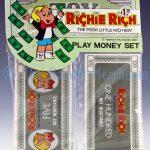 Last of the Larami rack toys exhibit posted Richie Rich Play Money Set front view