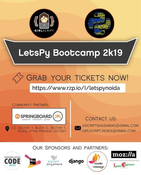 All you need to know about LetsPy India Tour 2019 — Python Programming BootCamp