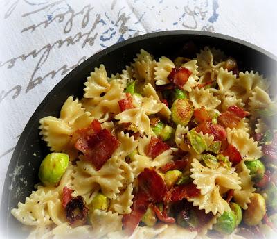 Bow Tie Pasta with Sprouts & Bacon