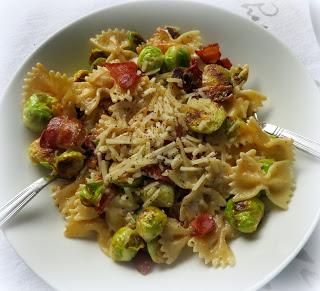 Bow Tie Pasta with Sprouts & Bacon