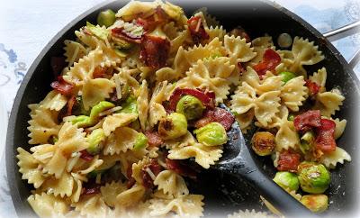 Bow Tie Pasta with Sprouts & Bacon