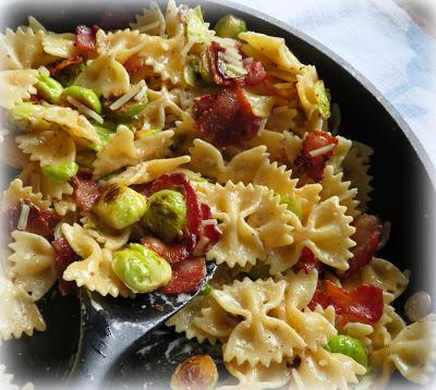 Bow Tie Pasta with Sprouts & Bacon