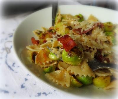 Bow Tie Pasta with Sprouts & Bacon