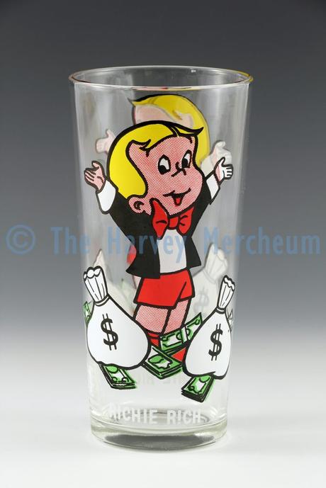 Richie Rich Pepsi Collector Series glass, front/back view.