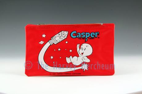Casper pencil case in red front view.