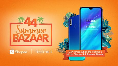Get Realme 3 at Shopee 4.4 Summer Bazaar