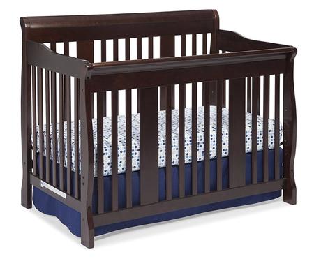 Stork Craft Tuscany 4-in-1 Convertible Crib, Espresso Baby Crib and Mattress