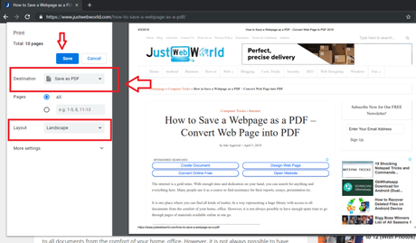 How to Save a Webpage as a PDF – Convert Web Page into PDF
