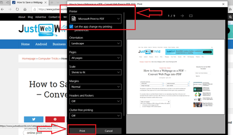 How to Save a Webpage as a PDF – Convert Web Page into PDF