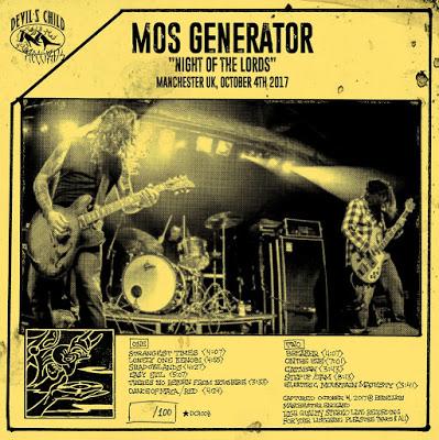 MOS GENERATOR New Live Album 'NIGHT OF THE LORDS' (Manchester UK, October 4th 2017) via DEVIL'S CHILD RECORDS On May 3rd