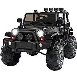 Image: Best Choice Products 12V Ride On Car Truck with Remote Control, 3 Speeds, Spring Suspension, LED Light Black