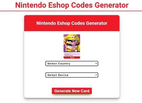 nintendo card codes free