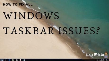 fix windows taskbar not working