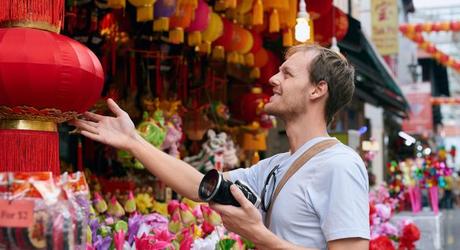 Walk through the streets of colorful Chinatown.