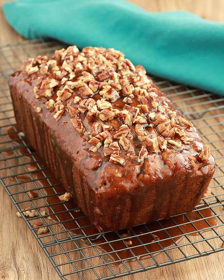 Bananas Foster Banana Bread with Pecans