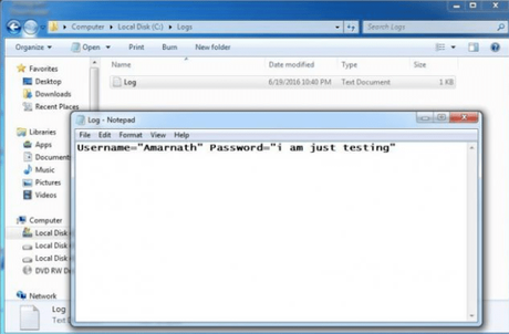 how to create a keylogger that sends emails