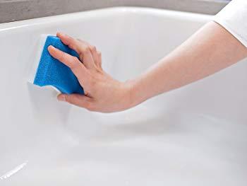 Image: Scotch-Brite Soap Scum Eraser |  Removes stubborn stains without chemicals! | Easily removes hard water spots, and soap scum from just about anywhere