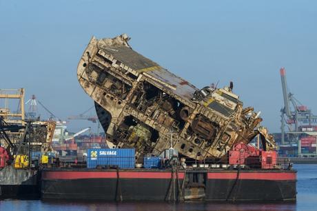 Marine salvage ~ costly cars from sunken Baltic Ace