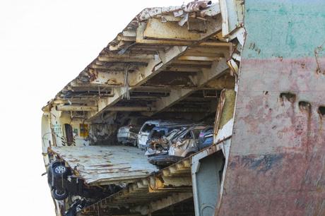 Marine salvage ~ costly cars from sunken Baltic Ace