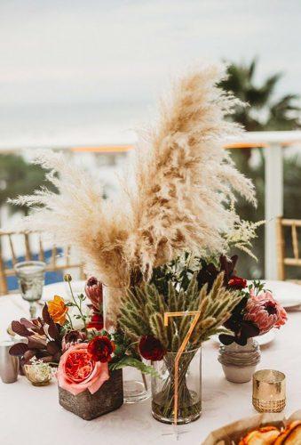 boho wedding trends centerpiece on the table Bohemian Road Photography