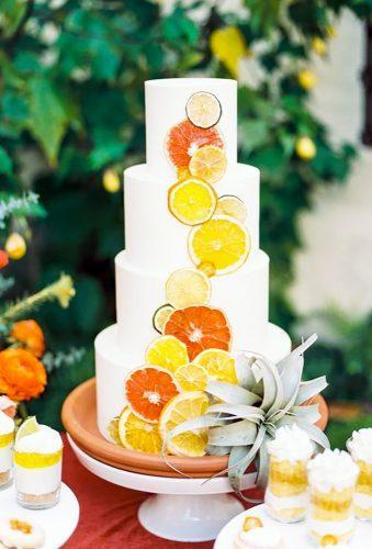 tropical wedding cake trends cake with orange Olivia Richards Photography