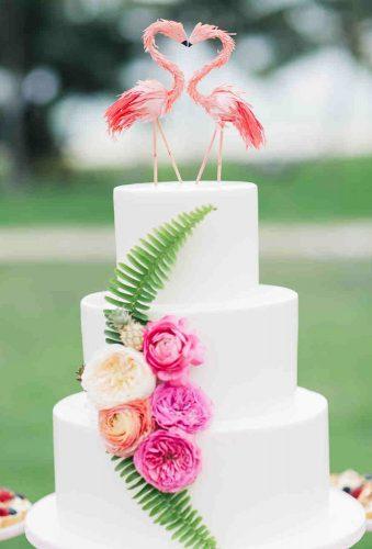 tropical wedding cake trends charming flamingo jessicabordner