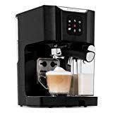 Best Espresso Machine under $200 Klarstein BellaVita Coffee Machine • 3-in-1 Function for Espresso, Cappuccino and Latte Macchiato • 0.4 L Milk Frother • 1450 Watts • 20 Bar Pressure • 1.4L Water Tank • Self-Cleaning System • Black
