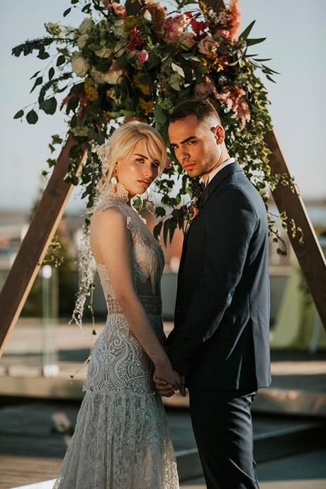 Spring inspired wedding inspiration with an urban flair