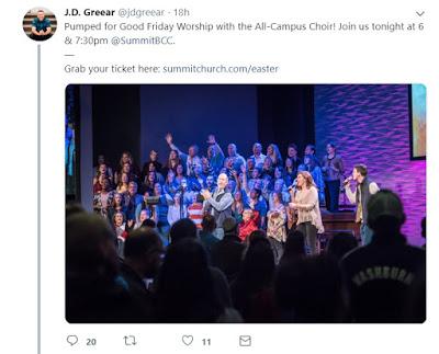 JD Greear, President of the SBC, charged money to attend his Good Friday worship service