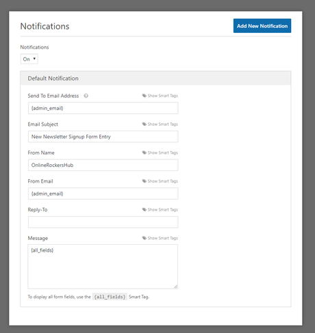 Form entries in WPForms