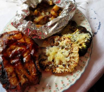 Grilled Cauliflower & Broccoli Cheese