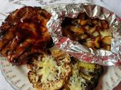 Grilled Cauliflower Broccoli Cheese