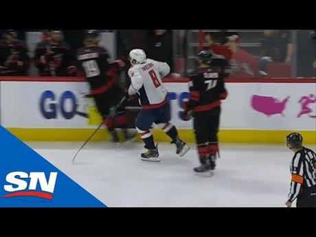 Alex Ovechkin Mocks Hurricanes With Chicken Flap After Dougie Hamilton Avoids Hit